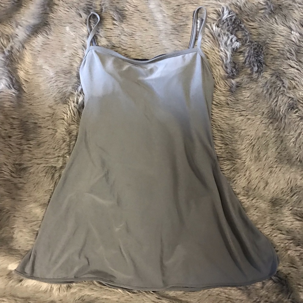 Aqua Green grey one piece swimsuit Small